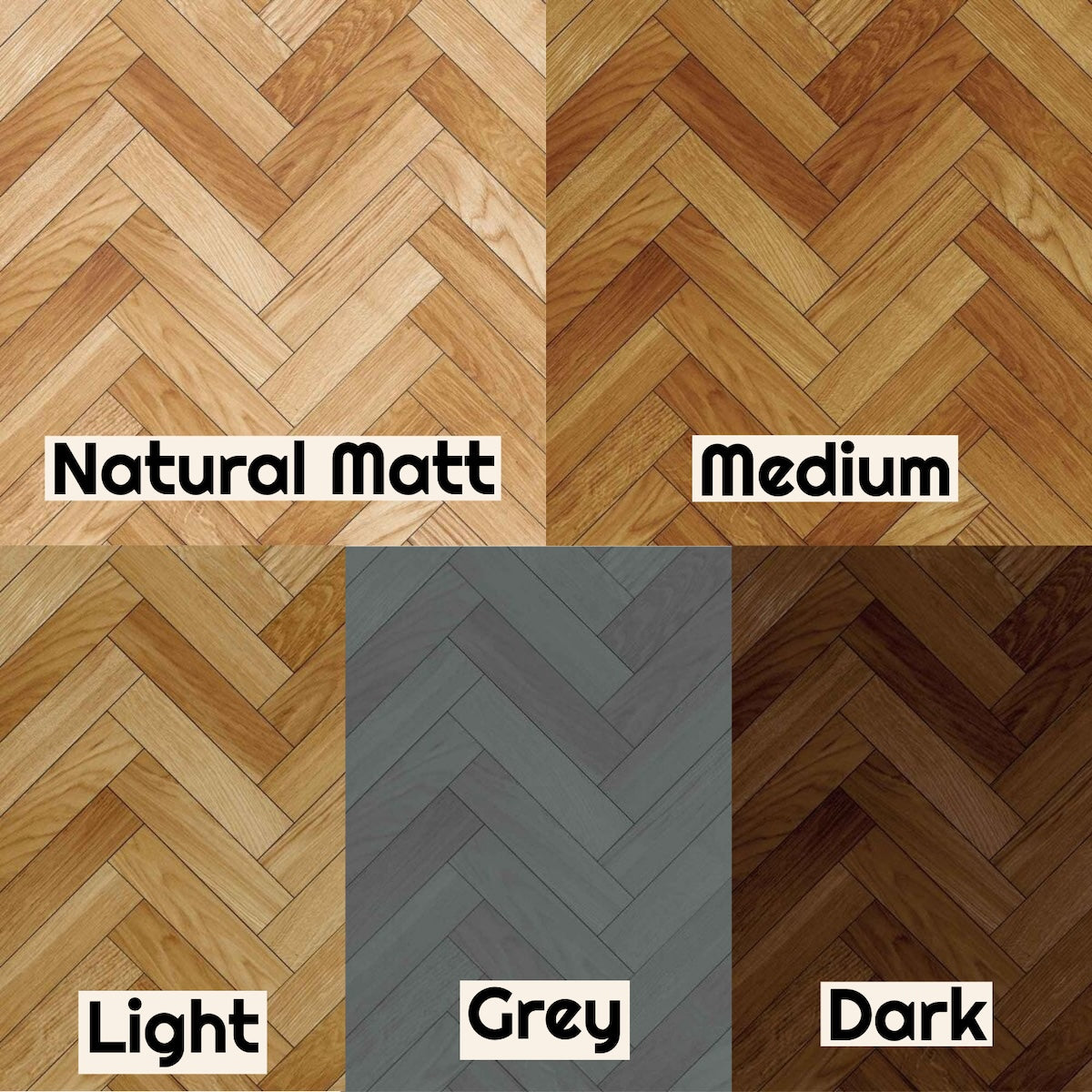 5 colour options for handmade furniture