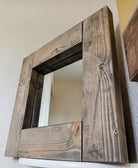 small wood mirror